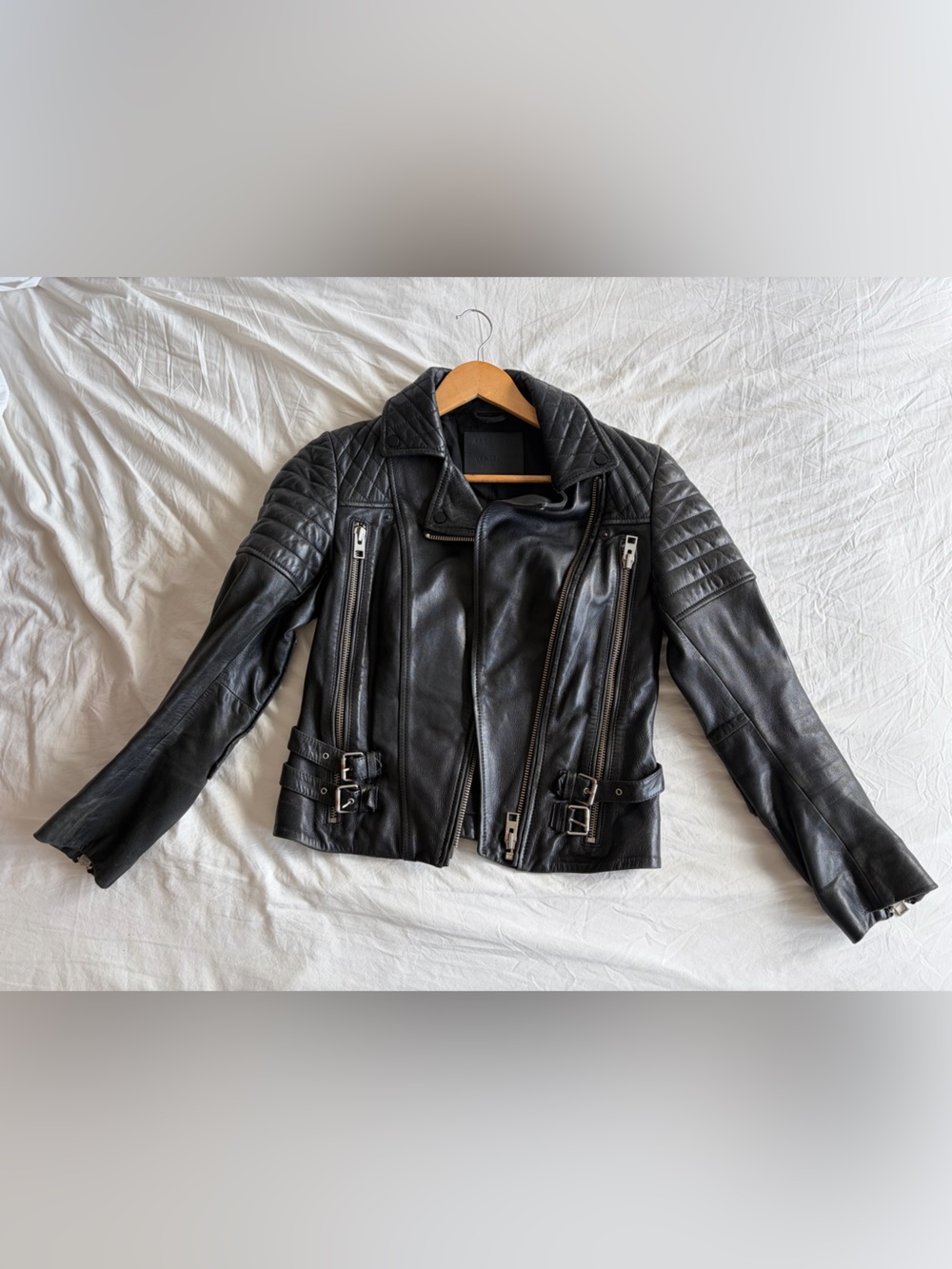 All Saints Leather Black Jacket